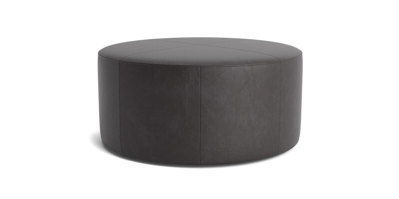 Kelly Leather Round Ottoman 140638RL54