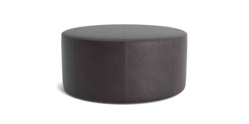 Kelly Leather Round Ottoman 140638RL61