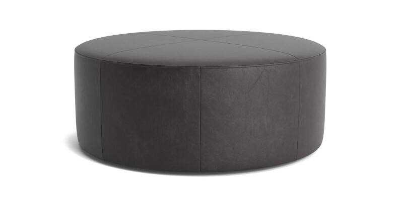 Kelly Leather Round Ottoman 140644RL55