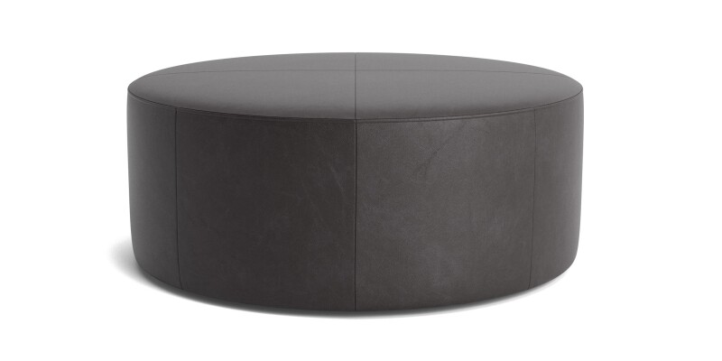 Kelly Leather Round Ottoman 140644RL56