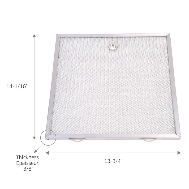 Broan-NuTone Genuine Replacement Aluminum Filter for 30" Range Hoods, 13-13/16" x 14-1/16", Fits Select Models (2-Pack) 14131