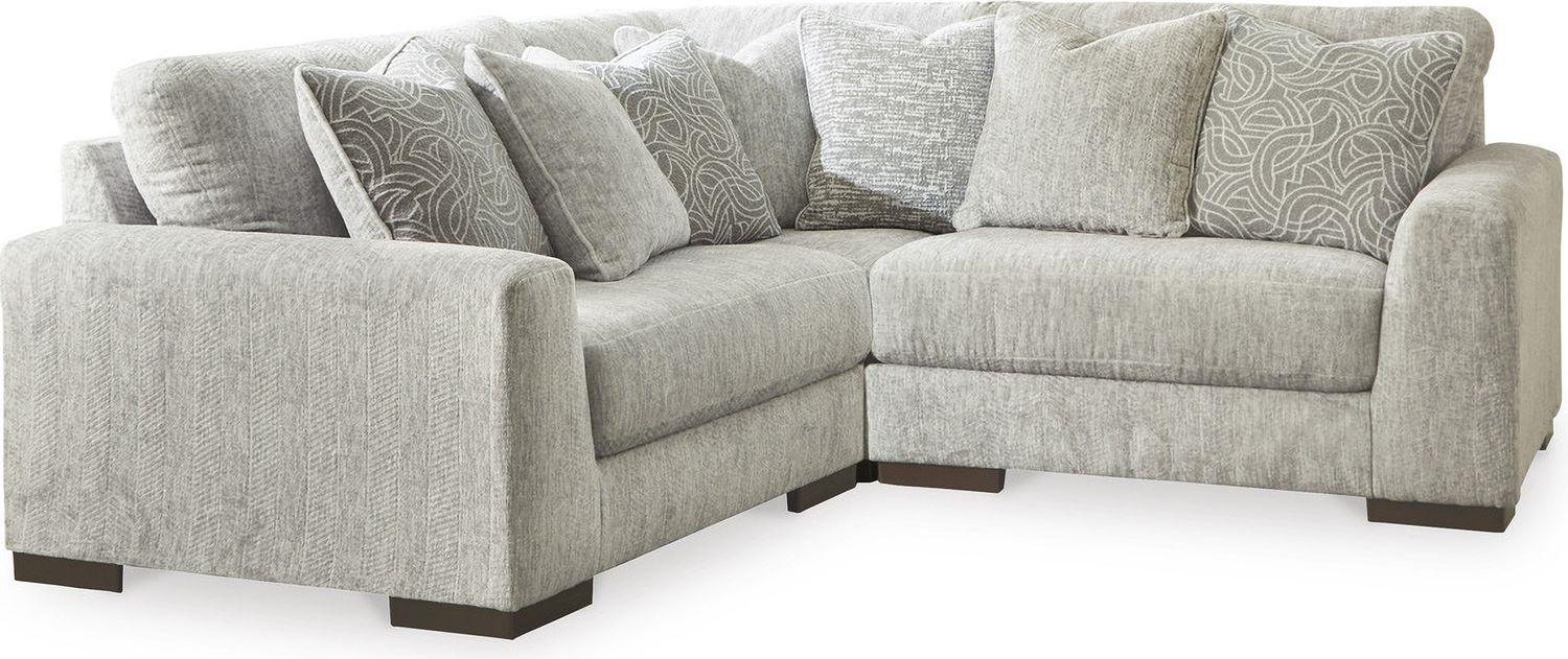 Regent Park 3-Piece Sectional In Pewter 14404S1