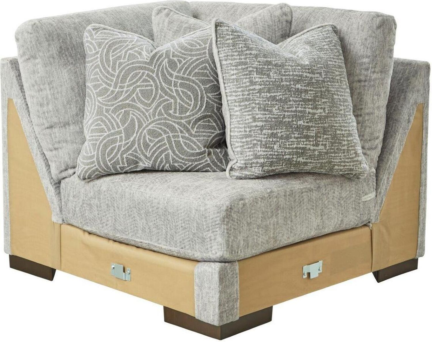 Regent Park 4-Piece Modular Sectional In Pewter 14404S2