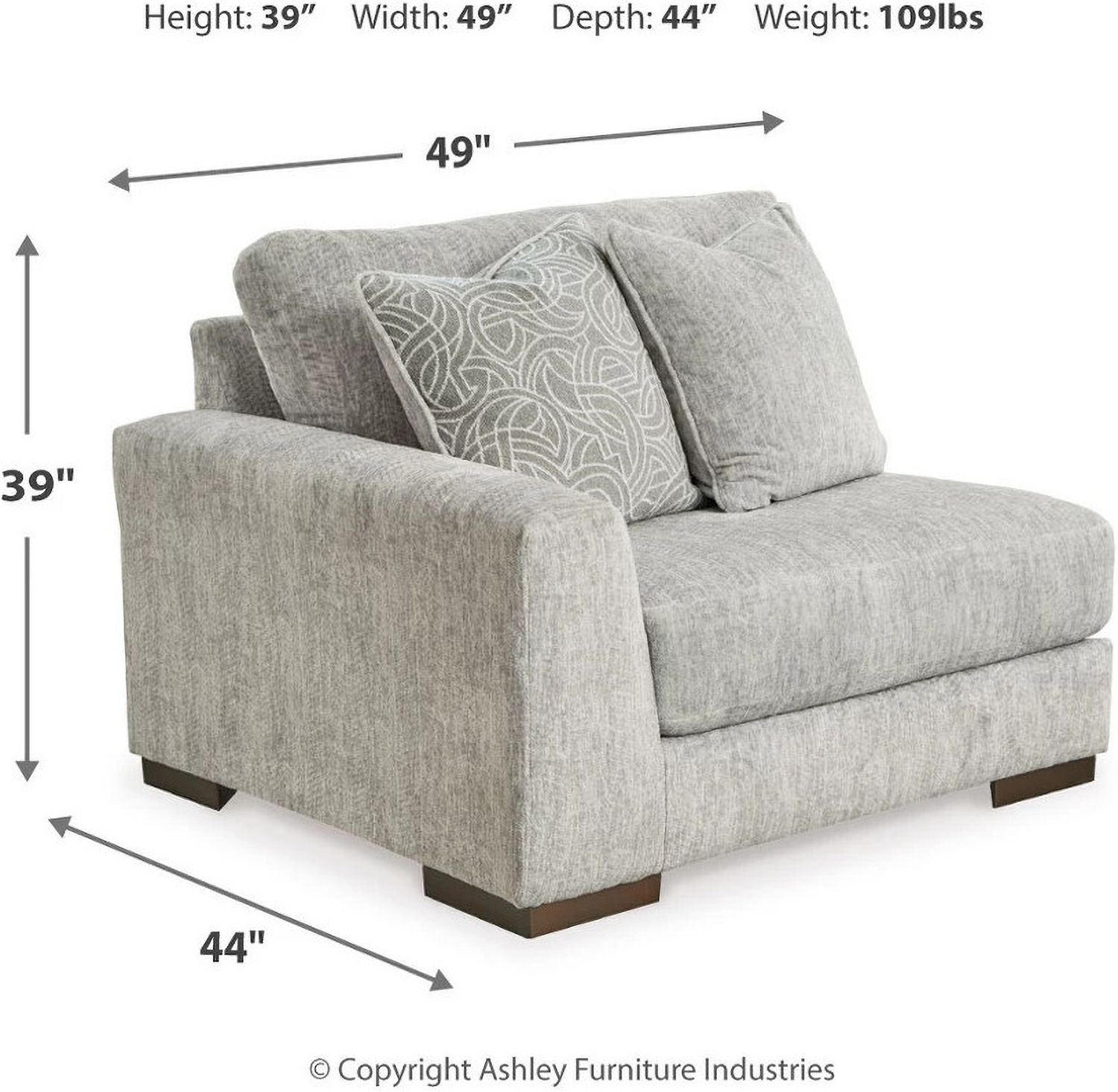 Regent Park 4-Piece Modular Sectional In Pewter 14404S2