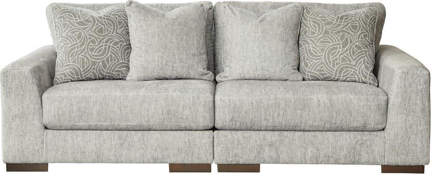 Regent Park Modular Loveseat In Pewter 14404S4