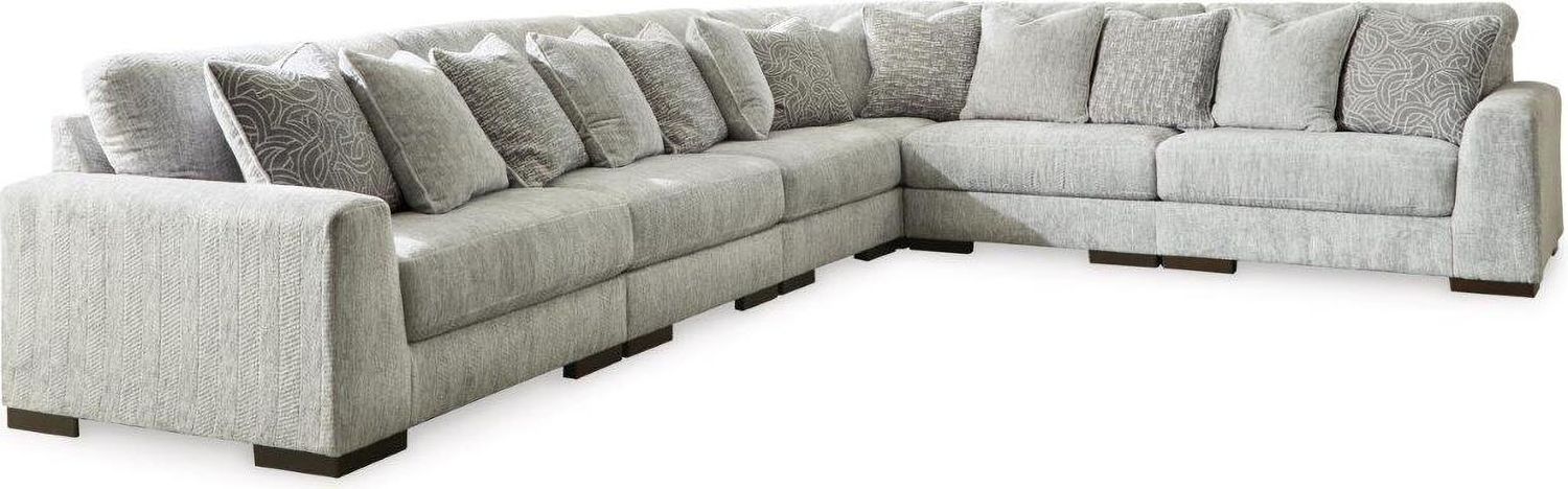 Regent Park 6-Piece Sectional In Pewter 14404S7