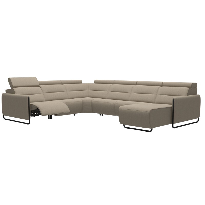 Stressless® Emily Steel 2 seater + Corner + 2 seater + Long Seat (M) (with 1 Power seat) 146946457981451