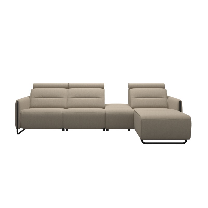 Stressless® Emily Steel 2 seater + Center + Long Seat (M) (with 1 Power seat) 146947857981451