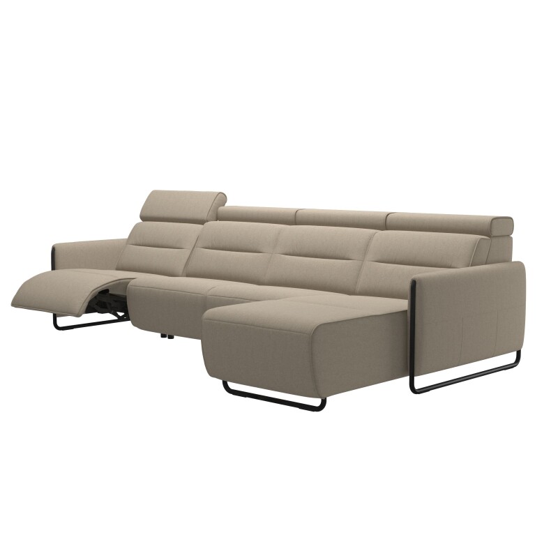 Stressless® Emily Steel 3 seater + Long Seat (M) (with 1 Power seat) 146986657981451