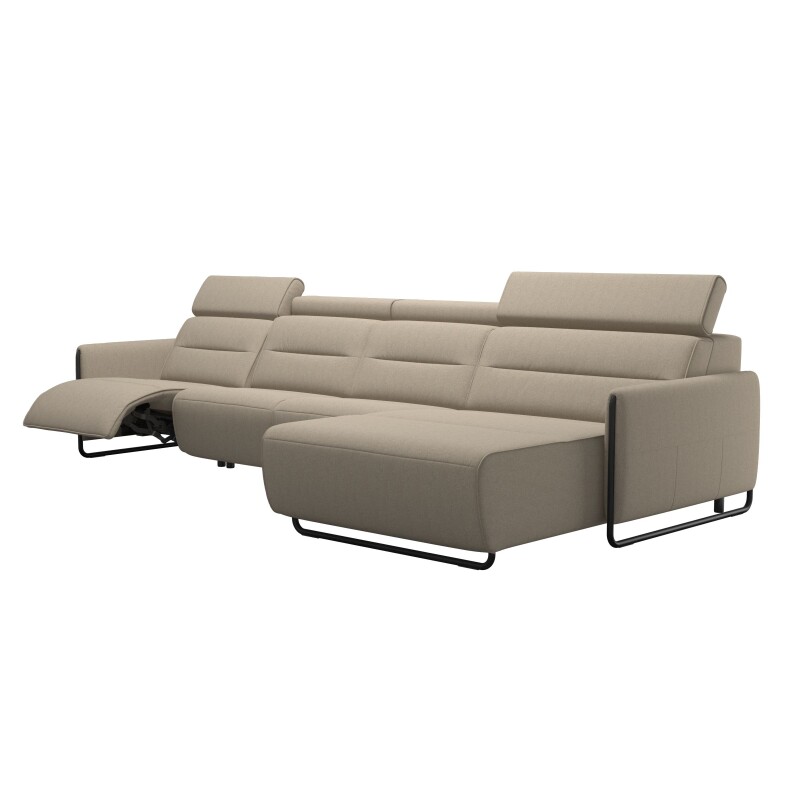 Stressless® Emily Steel 3 seater + Long Seat (L) (with 1 Power seat) 146989957981451