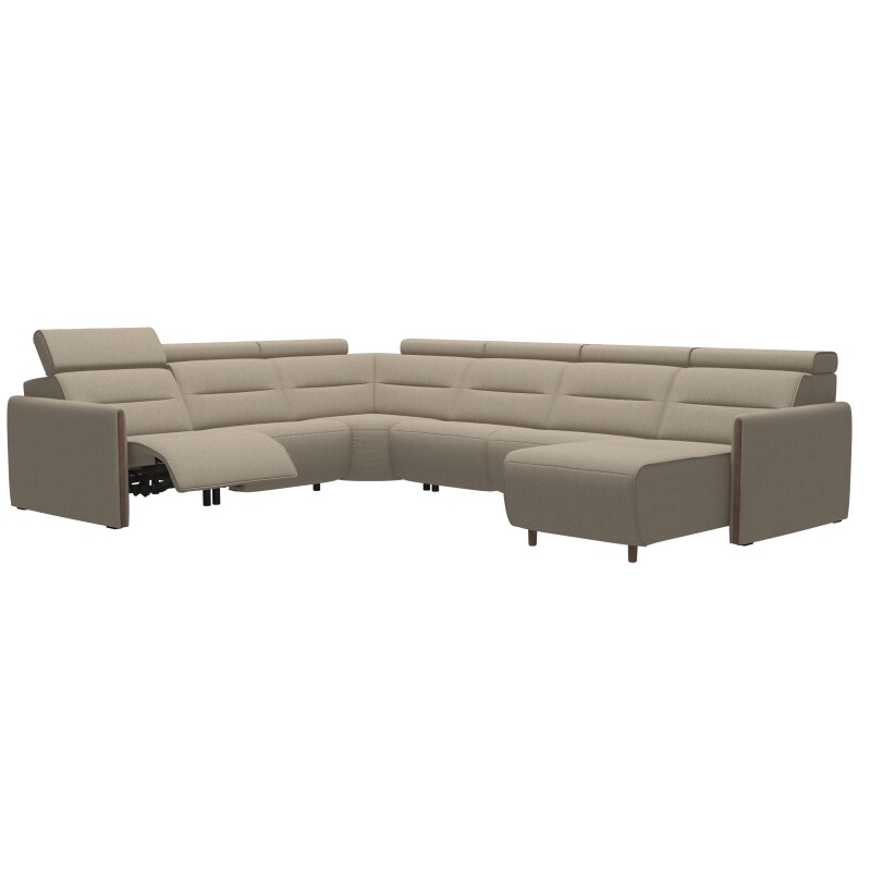 Stressless® Emily Wood 2 seater + Corner + 2 seater + Long Seat (M) (with 1 Power seat) 147046457981061