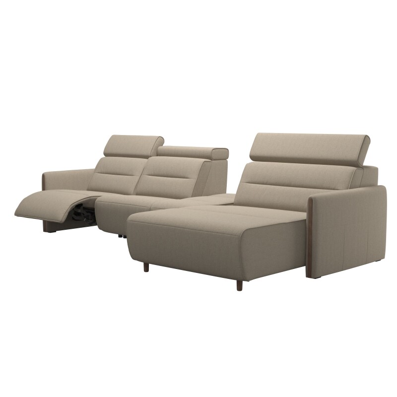 Stressless® Emily Wood 2 seater + Center + Long Seat (L) (with 1 Power seat) 147047957981061