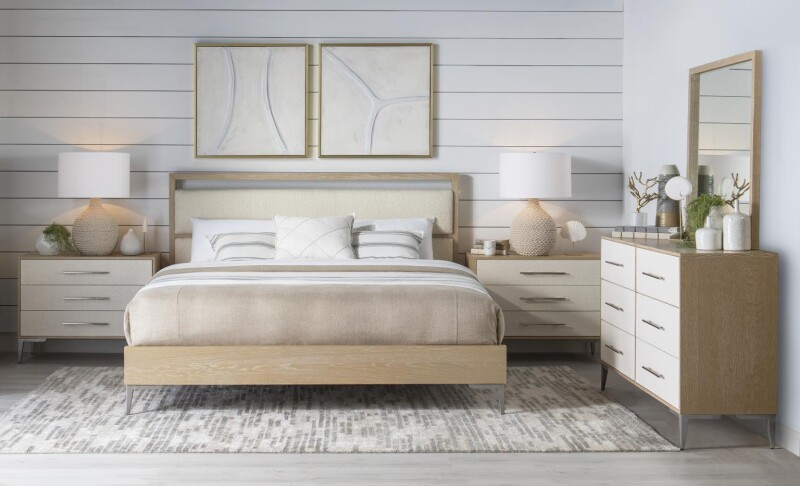 1500 Biscayne BR Complete Upholstered Bed King 6/6 15004406K