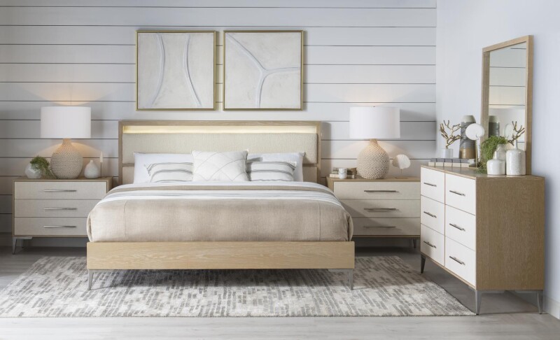 1500 Biscayne BR Complete Upholstered Bed King 6/6 15004406K