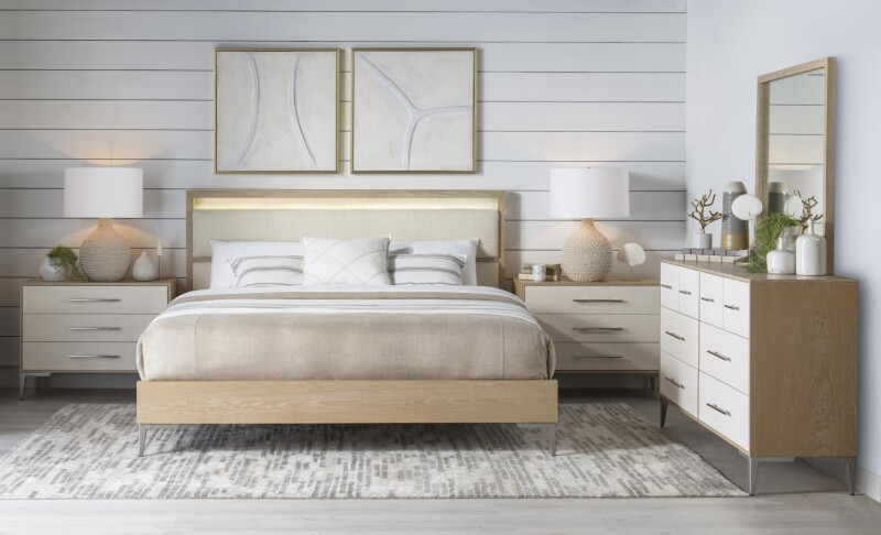 1500 Biscayne BR Complete Upholstered Bed King 6/6 15004406K