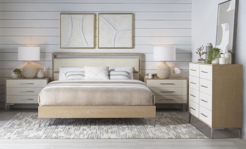 1500 Biscayne BR Complete Upholstered Bed King 6/6 15004406K