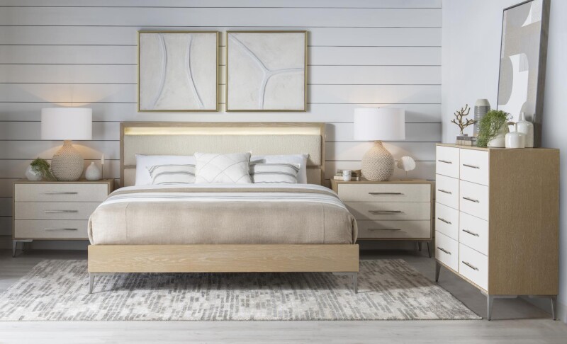 1500 Biscayne BR Complete Upholstered Bed King 6/6 15004406K