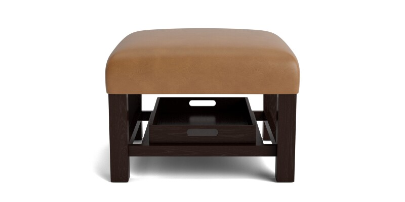 Lori Leather Ottoman with Trays 15082525L52