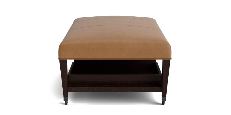 Kara Leather Ottoman with Trays and Casters 15105030L54