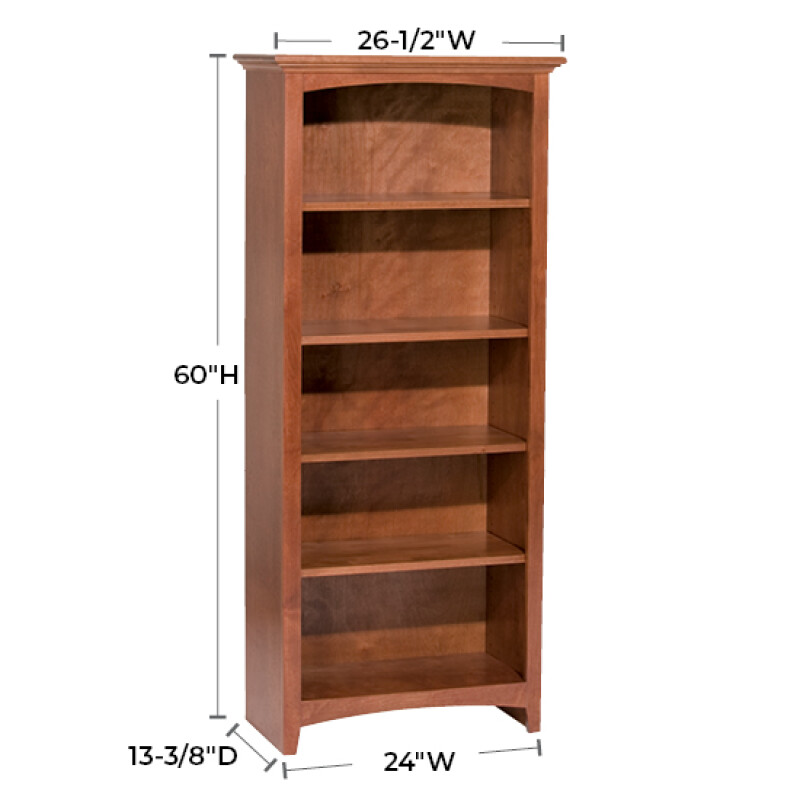 Mckenzie 24″w X 60″h Bookcase 1523TB