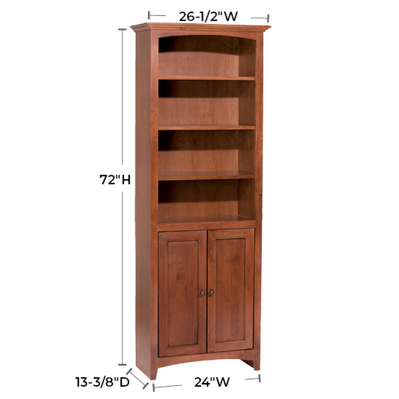 Mckenzie 24″w X 72″h Bookcase W/doors 1525JAV