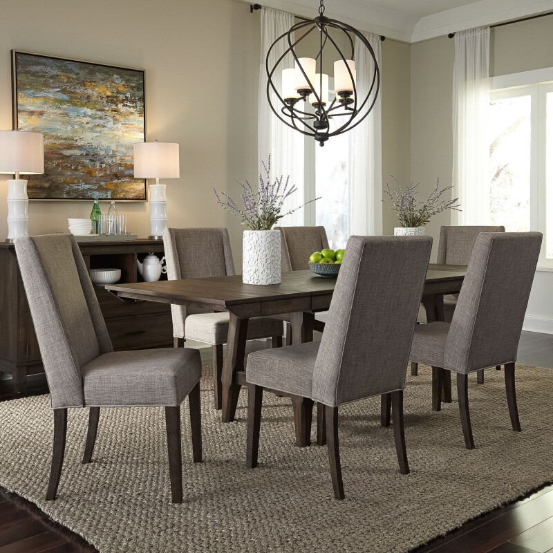 Double Bridge Opt 7 Piece Trestle Table Set 152CDO7TRS