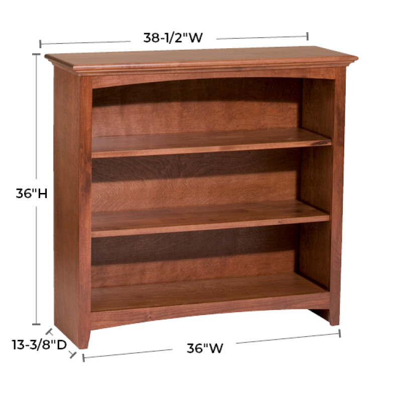 Mckenzie 36″w X 36″h Bookcase 1541JAV