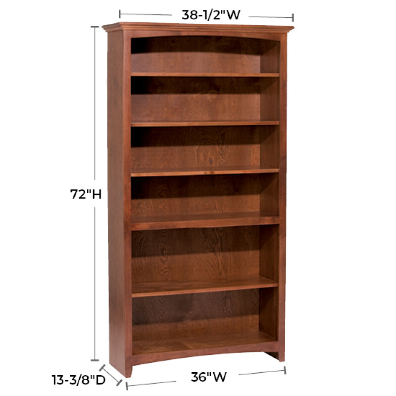 Mckenzie 36″w X 72″h Bookcase 1544PEC