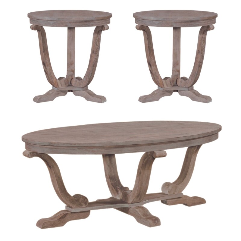 Greystone Mill 3 Piece Set (1-Cocktail 2-End Tables) 154OT3PCS