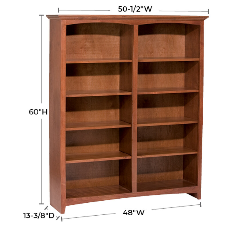 Mckenzie 48″w X 60″h Bookcase 1553FST