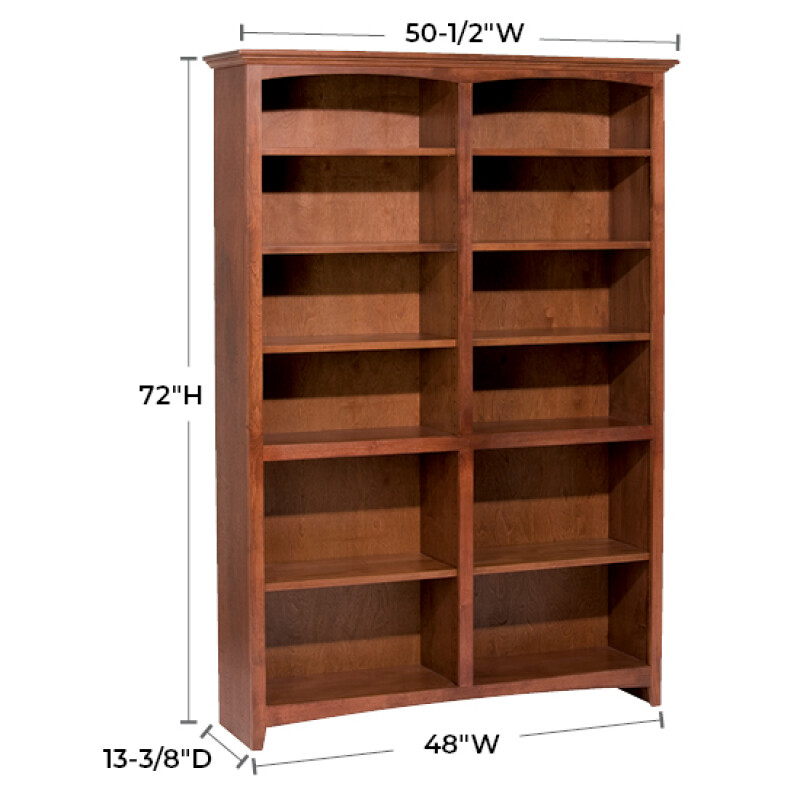 Mckenzie 48″w X 72″h Bookcase 1554FST