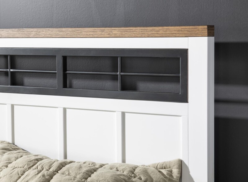 1568 Dutton LK Complete Metalwork Panel Bed W. Storage Footboard, Twin 3/3 15684203K