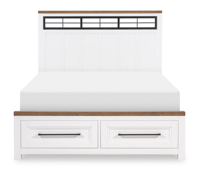 1568 Dutton LK Complete Metalwork Panel Bed W. Storage Footboard, Full 4/6 15684204K