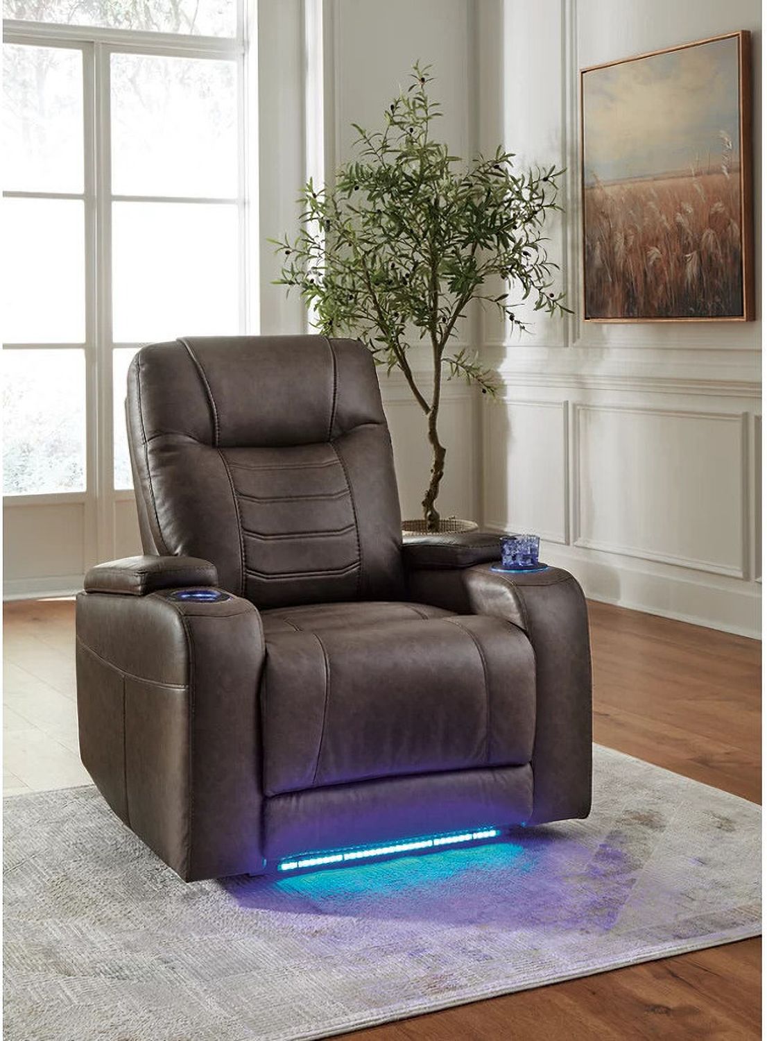 Schooner Rocks Power Recliner In Umber 1610413