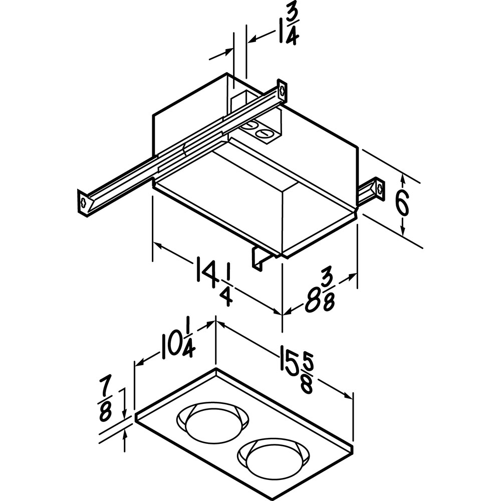 Two-Bulb Heater, (2) 250W BR40 Infrared Bulbs, Type IC, UL Listed for 60°C Wiring (retrofits) 163, product image 3 of 3