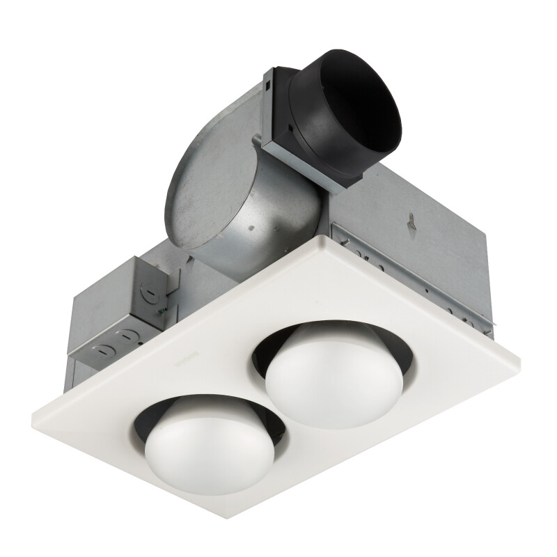 Ceiling Bathroom Exhaust Fan / Infrared Heater, 70 CFM, (2) 250 Watt Bulbs, 4.0 Sones 164