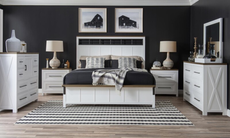 Complete Two Tone Panel Bed Queen 5/0 16614205K