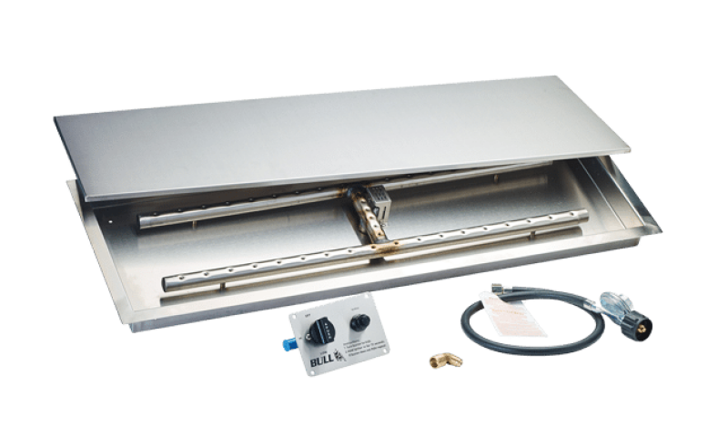 Bull Rectangle Fire Pit H-Burner Kit 16622