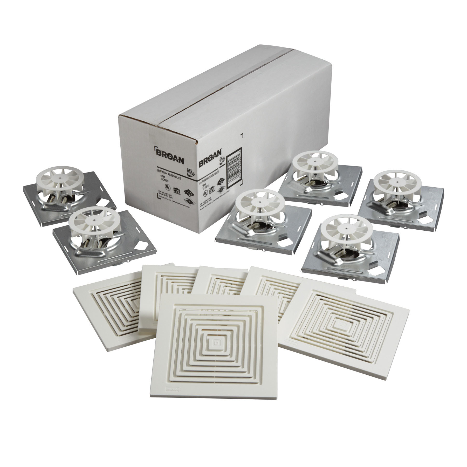 70 CFM Bathroom Exhaust Ventilation Fan Finish Pack, 6.0 Sones 1671F