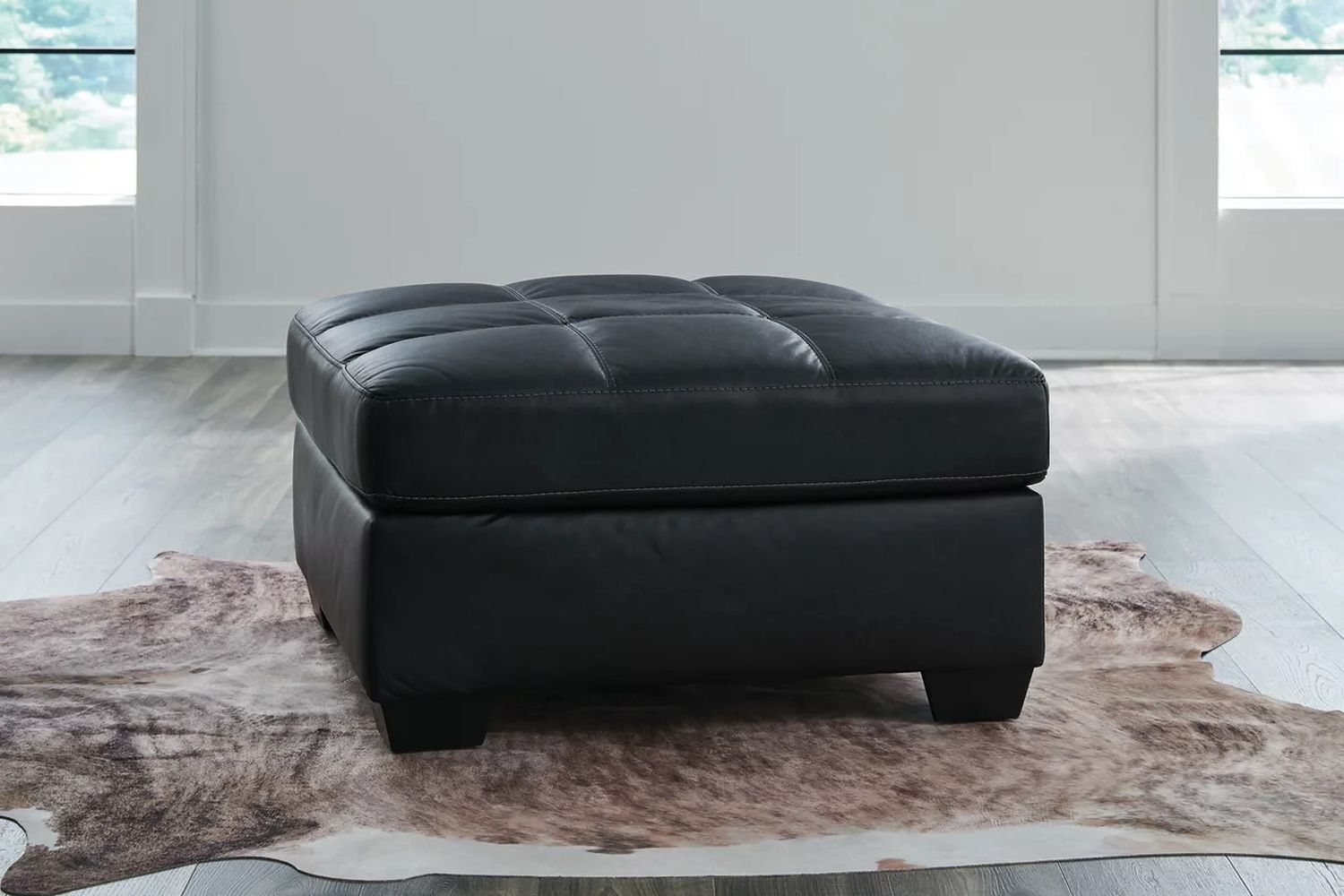 Barlin Mills Oversized Accent Ottoman In Carbon 1700408