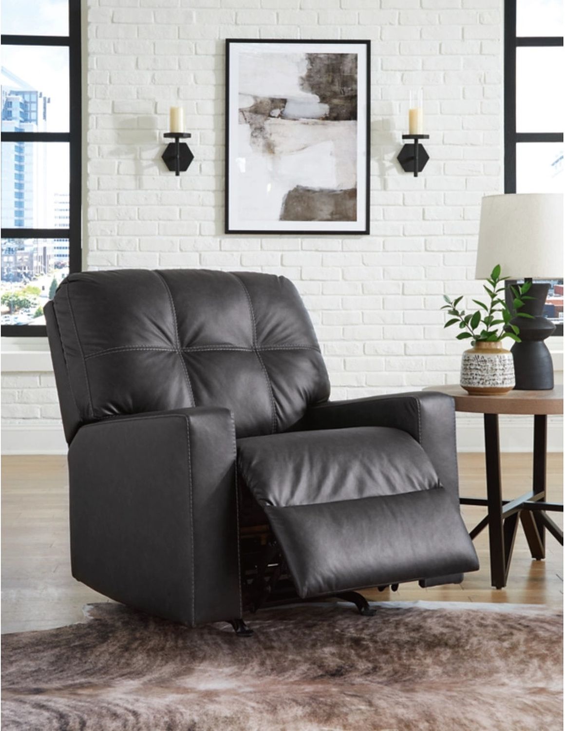 Barlin Mills Recliner In Carbon 1700425