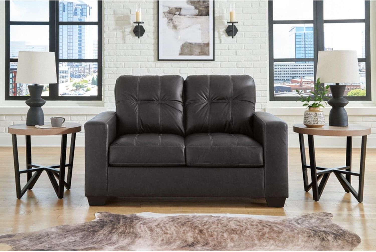 Barlin Mills Loveseat In Carbon 1700435