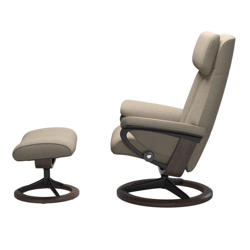 Stressless® Paul (M) Signature Base Recliner with Ottoman 1725315579814511