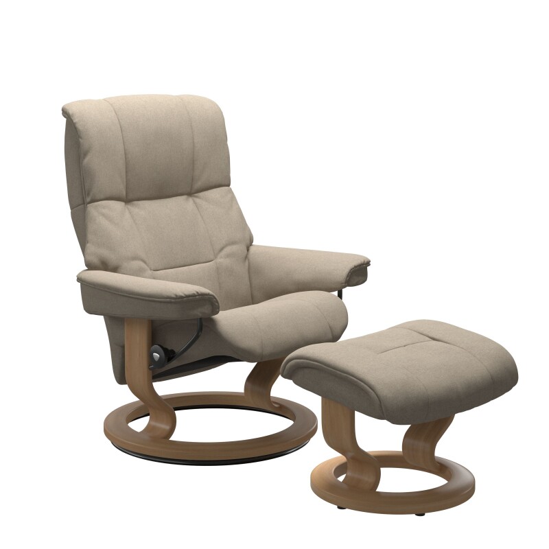 Stressless® Mayfair (M) Classic Base Recliner with Ottoman 17310155798104