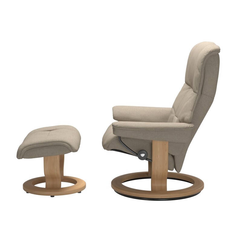 Stressless® Mayfair (M) Classic Base Recliner with Ottoman 17310155798104