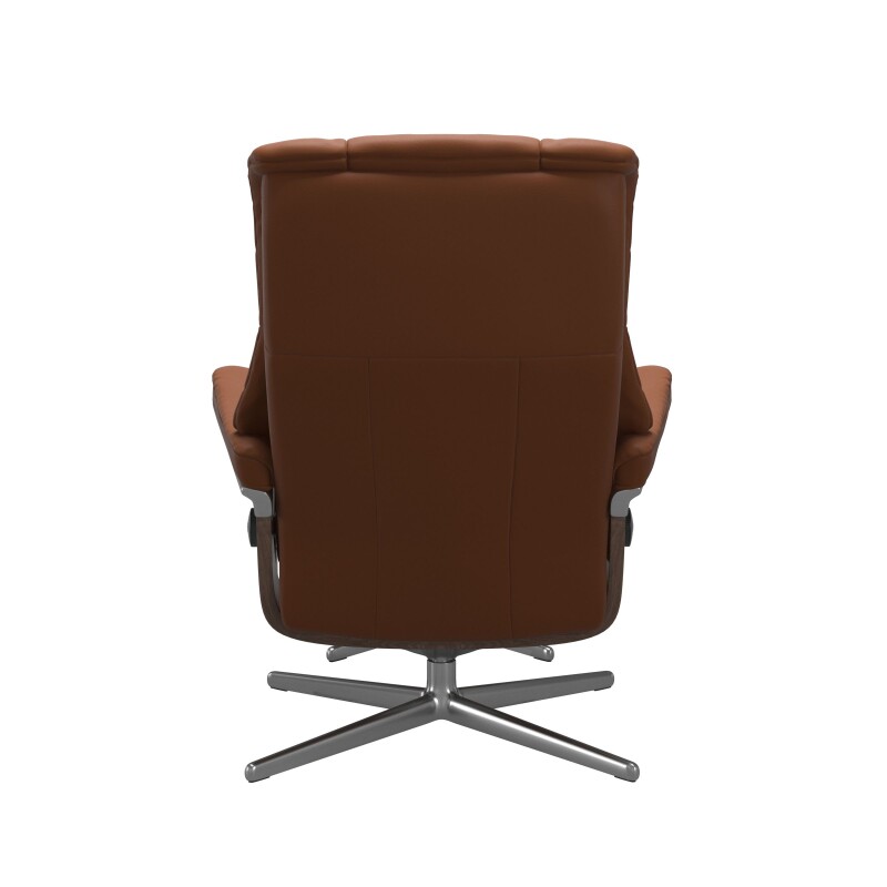 Stressless® Mayfair (M) Cross Base Recliner with Ottoman 1731317094404006
