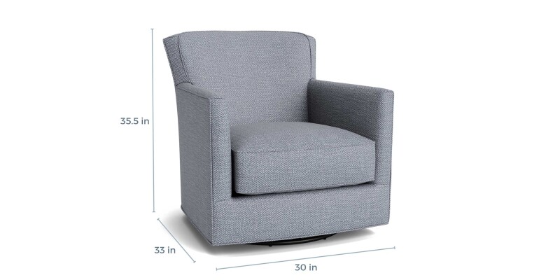 New American Living Thin Track Arm Swivel Chair 17450526