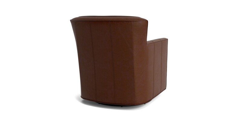 New American Living Leather Thin Track Arm Swivel Chair 174505L57