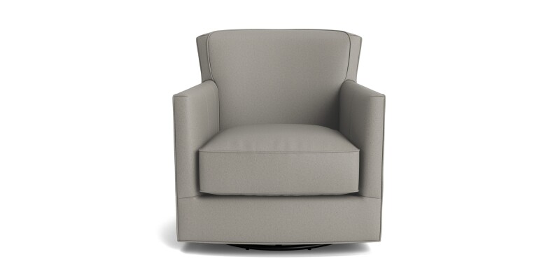 New American Living Leather Thin Track Arm Swivel Glider Chair 174609L53