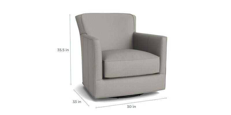 New American Living Leather Thin Track Arm Swivel Glider Chair 174609L58
